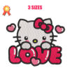 Hello Kitty Love Machine Embroidery Design
