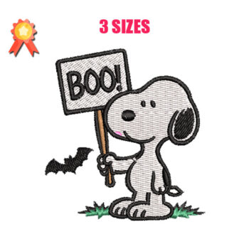 Snoopy Boo Machine Embroidery Design