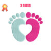 Baby Footprints Heart Machine Embroidery Design