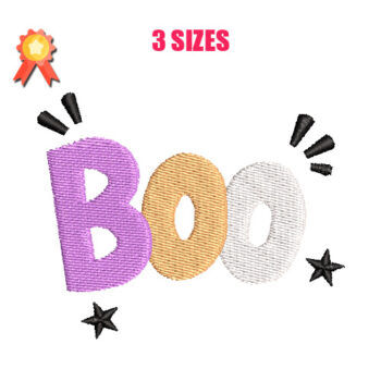 Boo Machine Embroidery Design